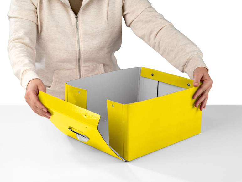 Gehe zu Vollbildansicht: MELINERA® Aufbewahrungsboxen, 2 Stück, 16 L Volumen, mit Deckel, Etikettenhalter - Bild 11