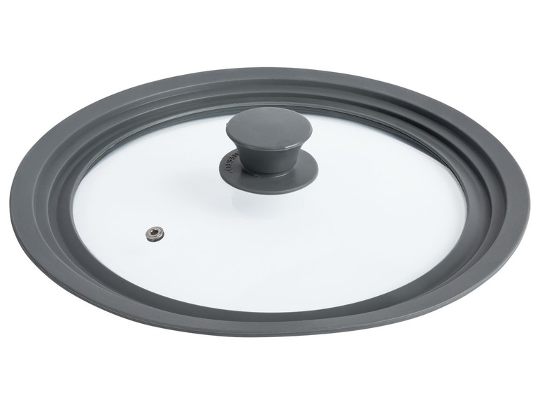 Glasdeckel mit Silikonrand für Töpfe.