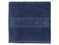 Ein dunkelblaues Handtuch mit dem Markennamen MEXX.
