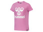Pinkes Hummel T-Shirt mit weißem Logo.