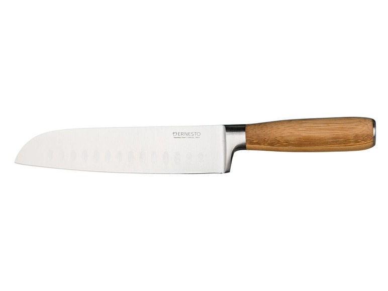 Gehe zu Vollbildansicht: ERNESTO® Messer, mit Edelstahl-Klinge, Bambus- oder Edelstahlgriff - Bild 4