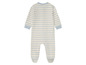 Ein gestreiftes Baby-Overall.