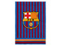 Ein FC Barcelona Handtuch mit Streifenmuster.