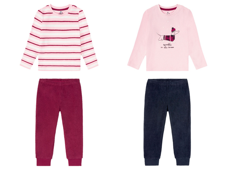 Gehe zu Vollbildansicht: lupilu Kleinkinder Mädchen Pyjama, Frotteequalität - Bild 1
