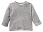 Ein graues Langarmshirt für Babys.