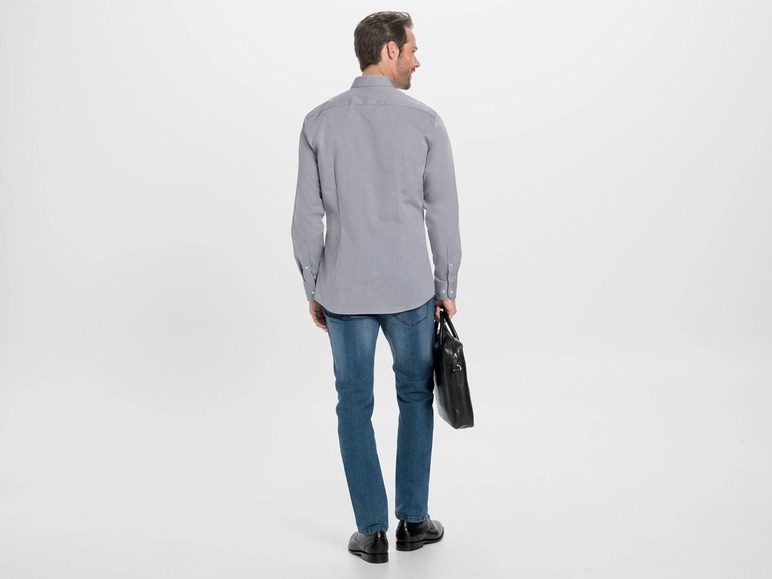 Gehe zu Vollbildansicht: LIVERGY® Jeans Herren, Slim Fit, 5-Pocket-Style, mit Knopfverschluss, hoher Baumwollanteil - Bild 12