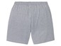 Graue Herren-Shorts mit Streifen.