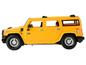 Ein gelber Hummer H2 SUV Spielzeug.