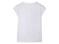 Weißes T-Shirt mit kurzen Ärmeln für Mädchen.