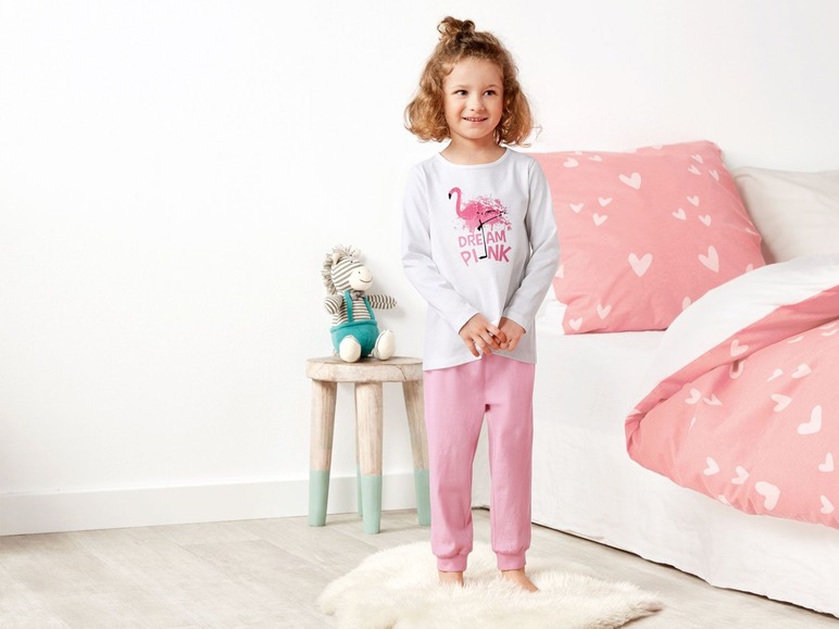 Gehe zu Vollbildansicht: LUPILU® Mädchen Schlafanzug, 2 Stück, aus reiner Baumwolle - Bild 9