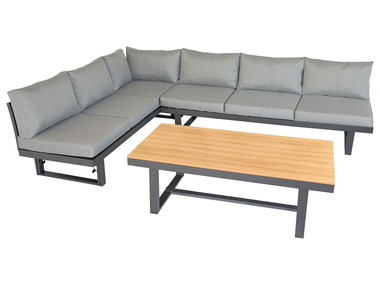 bellavista® - Alu-Lounge »Largo«, 3-teilig, hellgrau/hellbraun