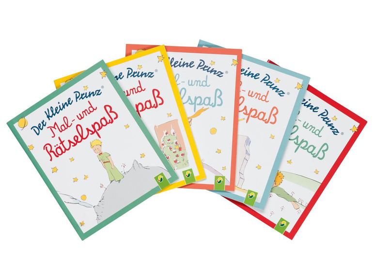 Vier 'Der kleine Prinz' Mal- und Rätselbücher.