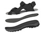 Schwarze Sandalen mit Footflexx Sohle.