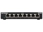 Ein schwarzer Netgear GS308 8-Port Gigabit-Ethernet-Switch.