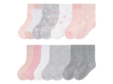 lupilu Kleinkinder Mädchen Socken, 7 Paar, mit Bio-Baumwolle