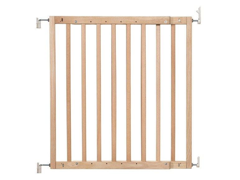 Ein Holz-Sicherheitstor für Babys.