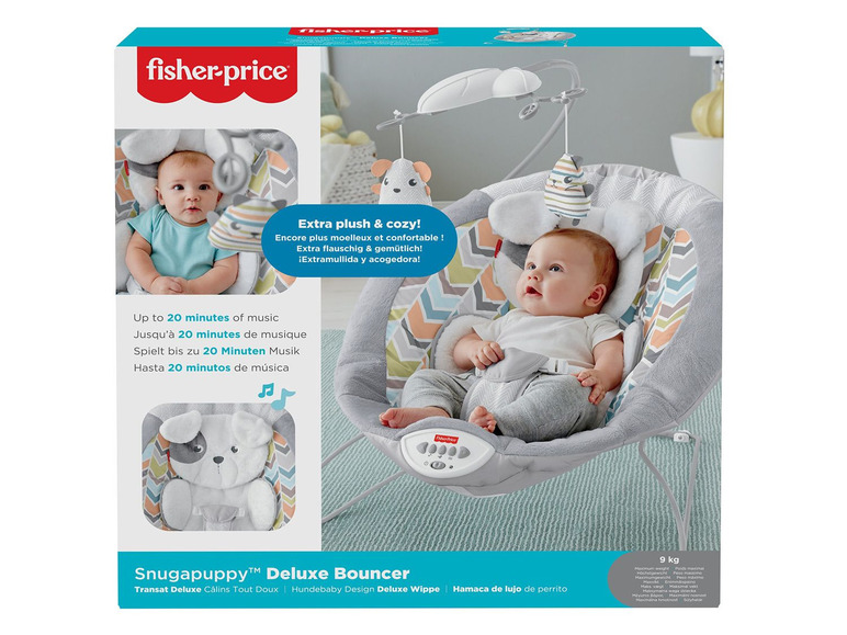 Fisher-Price Snugapuppu Deluxe Bouncer mit Baby