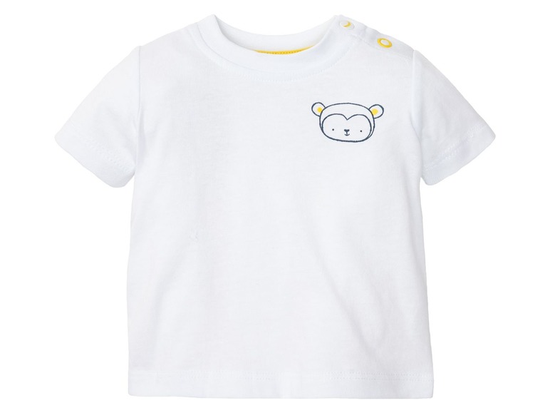 Gehe zu Vollbildansicht: LUPILU® Baby T-Shirt Jungen, 2 Stück, mit Schulterknöpfung, aus reiner Baumwolle - Bild 7