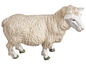 Eine weiße Schaf-Skulptur, ideal zur Dekoration.