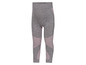 Graue Leggings mit rosafarbenen Details zum Sport.