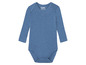 Ein blauer Langarmbody für Babys von Lupilu.