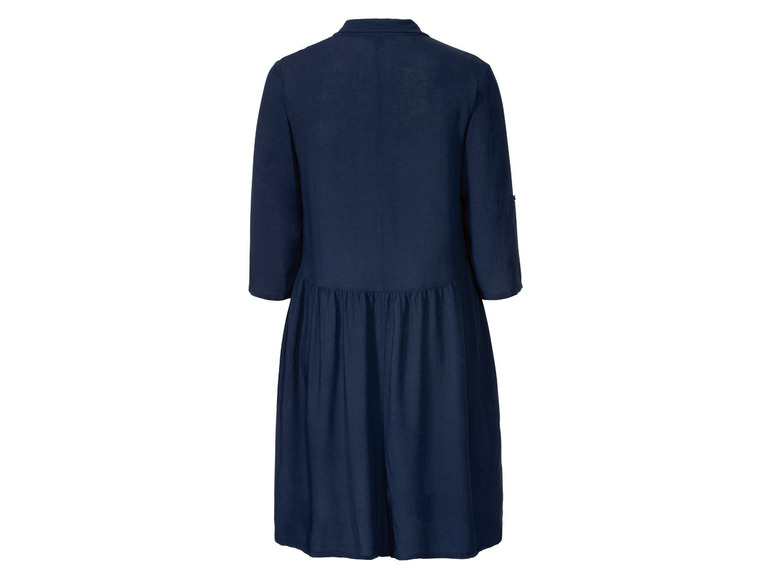 Gehe zu Vollbildansicht: ESMARA® Kleid Damen, mit seitlichen Eingrifftaschen, aus Viskose und Leinen - Bild 14
