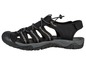 Schwarze Sandalen mit Schnallen für Herren.