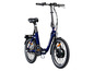 Ein blaues Sundland Elektro-Klappfahrrad.