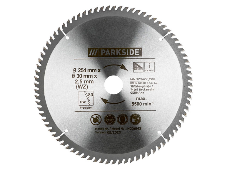 Gehe zu Vollbildansicht: PARKSIDE® Kreissägeblatt, für gängige Tischkreissägen, mit Hartmetall-Bestückung - Bild 3