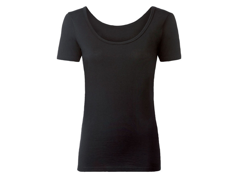 Gehe zu Vollbildansicht: esmara® Damen Thermounterhemd, aus reiner Merinowolle, schwarz - Bild 2