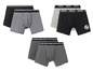 Schwarze Boxershorts mit Gingham-Muster, gestreifte und graue Boxershorts mit 'NYC'-Print.