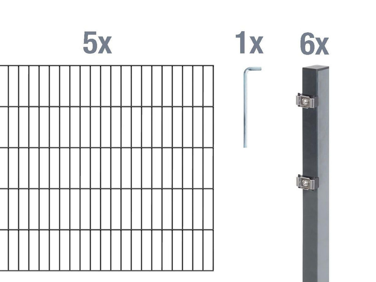 Gehe zu Vollbildansicht: ALBERTS Doppelstabmattenzaun-Grundset, Länge 10 m - Bild 26