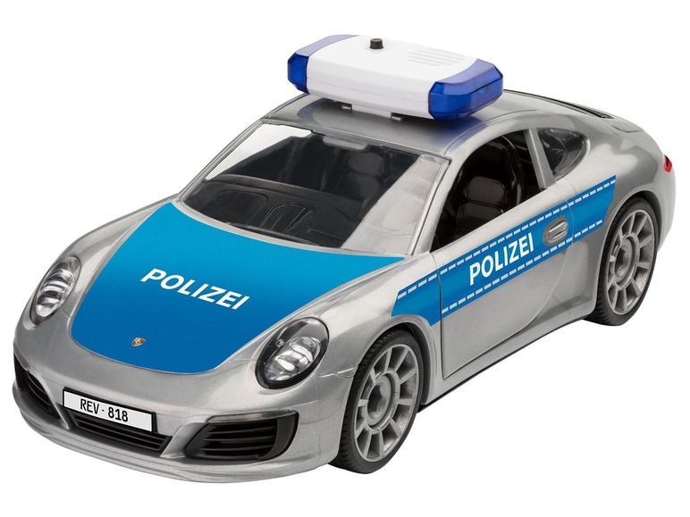 Gehe zu Vollbildansicht: Revell Junior Kit Modellbausatz »Polizei«, Porsche 911, Blaulicht und Sirene, ab 4 Jahren - Bild 1