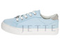 Hellblaue Jette Sneaker mit weißen Schnürsenkeln