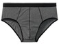 Graue Herrenunterhose mit schwarzem Bund.