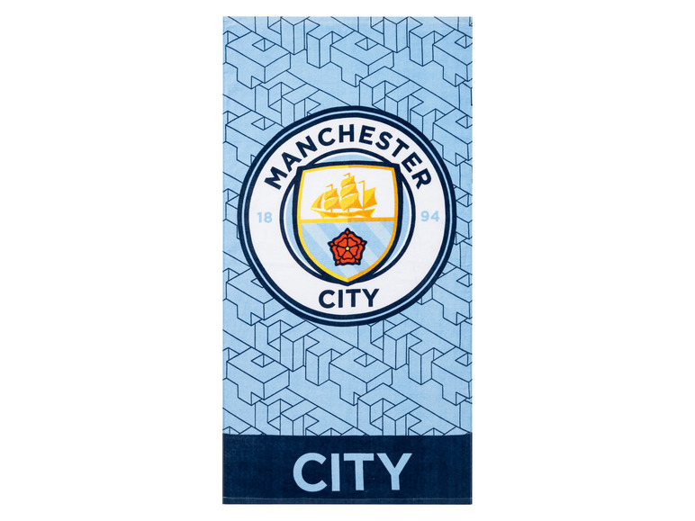 Gehe zu Vollbildansicht: Velours Badetuch »Manchester City«, 70 x 140 cm - Bild 1