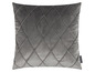 Grauer Kissen mit Rautenmuster von Magma.