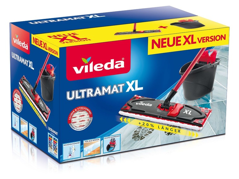 Gehe zu Vollbildansicht: vileda Bodenwischer-Set »UltraMat XL«, inklusive Eimer mit PowerPresse, Mikrofaser-Bezug - Bild 6