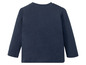 Ein dunkelblaues Langarmshirt für Kinder.