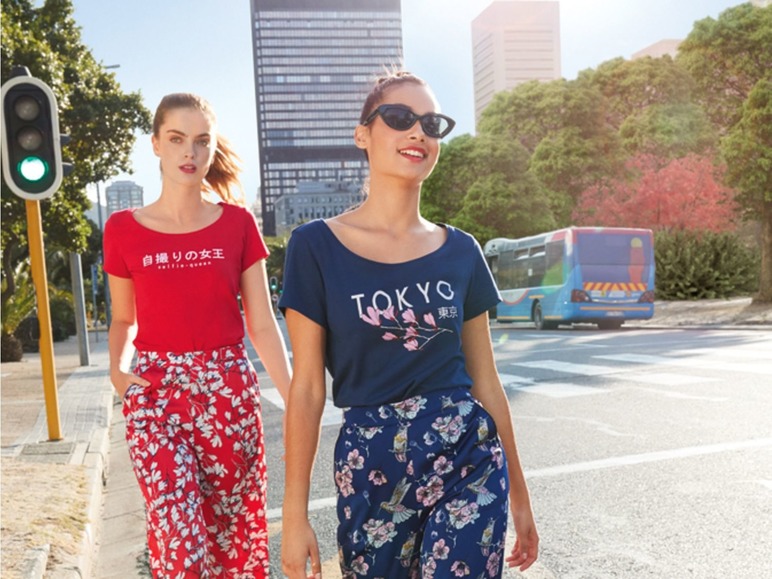 Gehe zu Vollbildansicht: ESMARA® T-Shirt Damen, mit Print, aus reiner Baumwolle - Bild 13