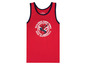 Rotes Tanktop mit Spider-Man-Motiv.