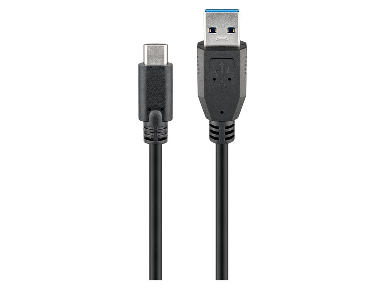 Gehe zu Vollbildansicht: Goobay USB-C™ auf USB-A 3.0 Kabel, schwarz, 0,5 m - Bild 1