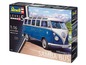 Revell Modellbausatz eines blauen Volkswagen T1 Samba Bus.