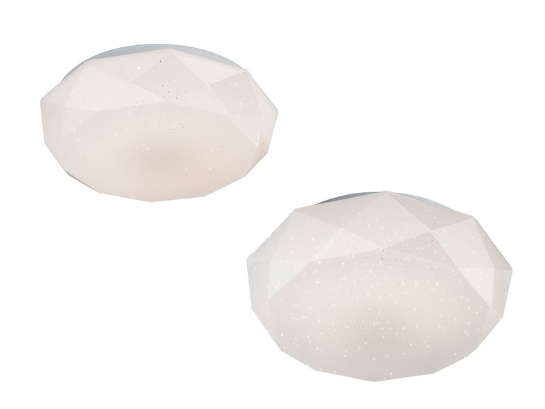 Gehe zu Vollbildansicht: Nino Leuchten LED-Deckenleuchte »Diamond«, Kunststoffschirm mit Diamentenschimmer, warmweiß - Bild 1