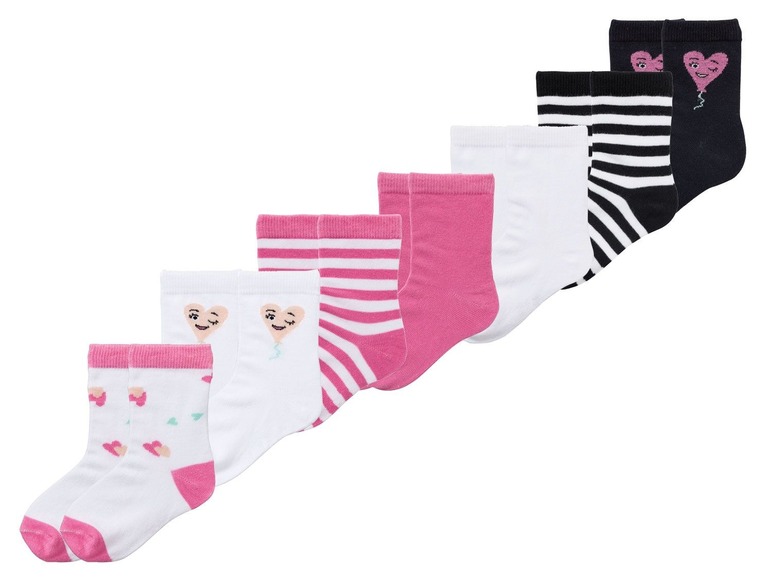 Gehe zu Vollbildansicht: LUPILU® Mädchen Socken, mit Lycra, hoher Baumwollanteil, 7 Paar - Bild 2