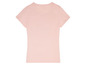 Ein rosafarbenes T-Shirt mit kurzen Ärmeln.