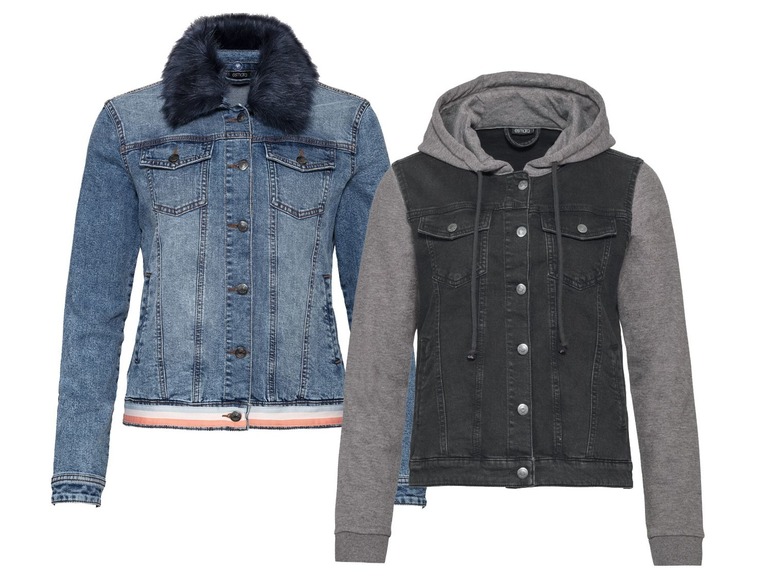 Gehe zu Vollbildansicht: ESMARA® Jeansjacke Damen, mit Eingrifftaschen, Brusttaschen, mit Baumwolle - Bild 1