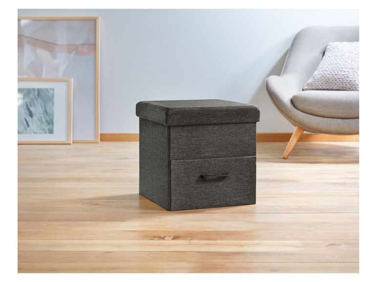 Gehe zu Vollbildansicht: LIVARNO home Sitzhocker, faltbar, mit Schubladenfach - Bild 2