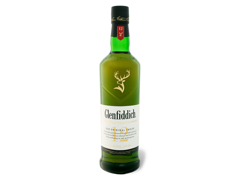 Malt Jahre Geschenkbox Single mit Speyside Vol Whisky 12 Glenfiddich Scotch Signature 40%