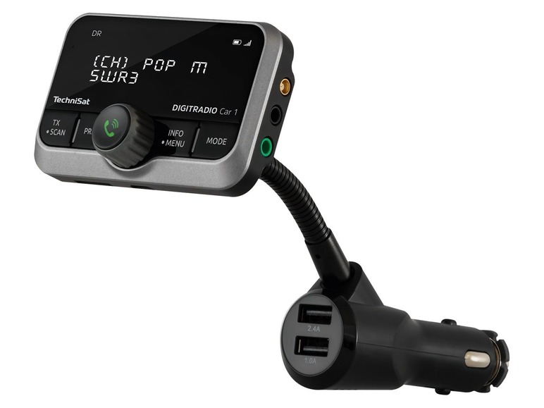 Ein TechniSat DIGITRADIO Car 1 Autoradio mit zwei USB-Ports.